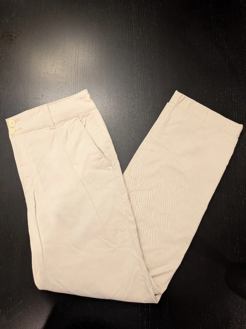 LOFT Straight Leg Pants in Light Beige - Picture 3 of 8